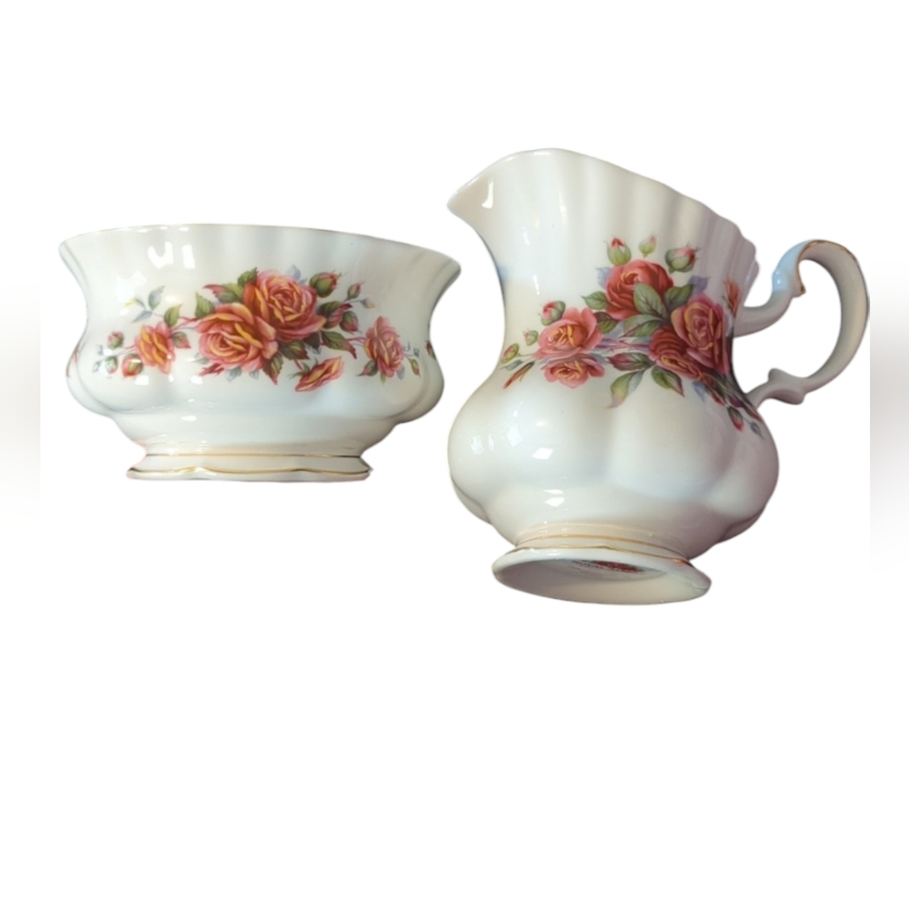 Royal Albert Centennial Rose Cream and Sugar China